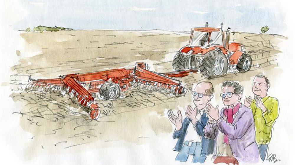 Les voisins de Guillaume l’ont encouragé à remettre sa parcelle en culture. Dessin de Gab